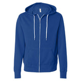 AFX90UNZ Independent Trading Co. Lightweight Full-Zip Hooded Sweatshirt Cobalt