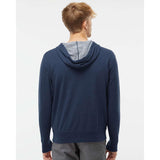 PRM90HTZ Independent Trading Co. Heathered French Terry Full-Zip Hooded Sweatshirt Navy Heather