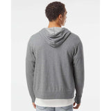 PRM90HTZ Independent Trading Co. Heathered French Terry Full-Zip Hooded Sweatshirt Salt & Pepper