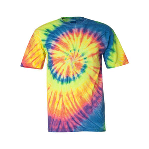 200MS Dyenomite Multi-Color Spiral Tie-Dyed T-Shirt Fluorescent Rainbow Swirl