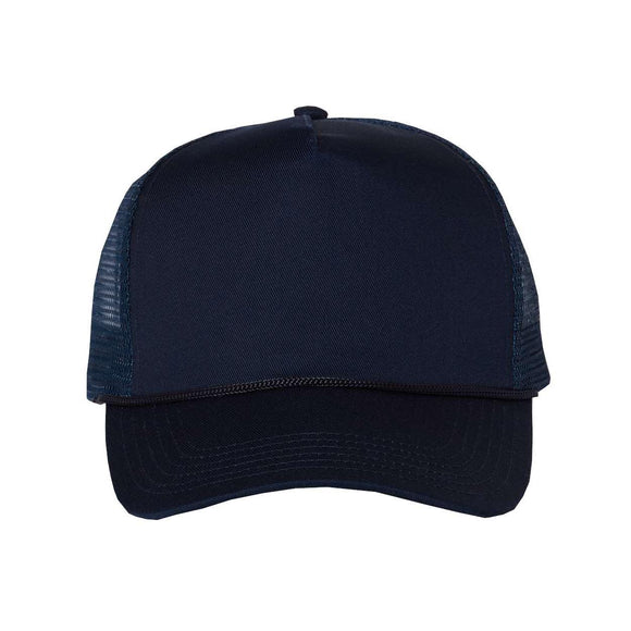 8804H Valucap Five-Panel Mesh-Back Trucker Cap Navy