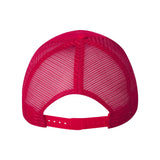 8804H Valucap Five-Panel Mesh-Back Trucker Cap Red