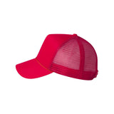 8804H Valucap Five-Panel Mesh-Back Trucker Cap Red