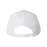 8804H Valucap Five-Panel Mesh-Back Trucker Cap White