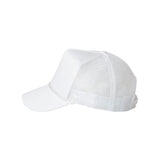 8804H Valucap Five-Panel Mesh-Back Trucker Cap White