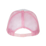 VC700 Valucap Foam Mesh-Back Trucker Cap White/ Pink