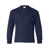 5546 Hanes Authentic Youth Long Sleeve T-Shirt Navy