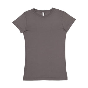 3616 LAT Women's Fitted Fine Jersey Tee Charcoal