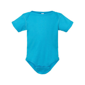 4400 Rabbit Skins Infant Baby Rib Bodysuit Turquoise