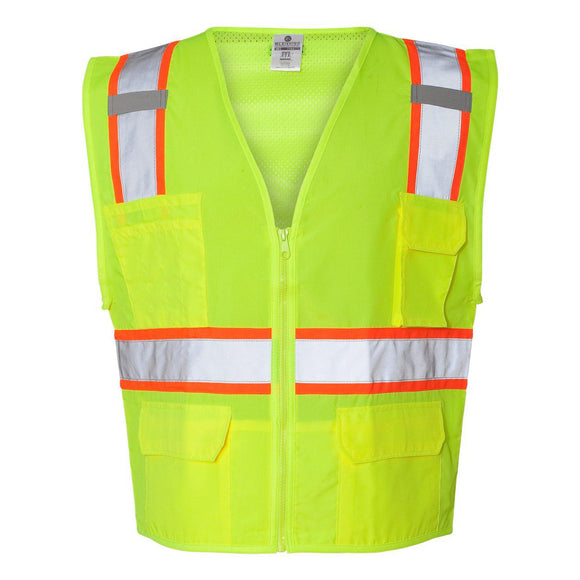 1163-1164 Kishigo Ultra-Cool™ Solid Front Vest with Mesh Back Lime