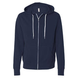 AFX90UNZ Independent Trading Co. Lightweight Full-Zip Hooded Sweatshirt Classic Navy