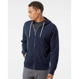 AFX90UNZ Independent Trading Co. Lightweight Full-Zip Hooded Sweatshirt Classic Navy