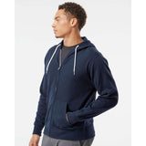 AFX90UNZ Independent Trading Co. Lightweight Full-Zip Hooded Sweatshirt Classic Navy