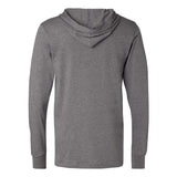 3512 BELLA + CANVAS Jersey Hooded Long Sleeve Tee Deep Heather