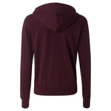 PRM90HTZ Independent Trading Co. Heathered French Terry Full-Zip Hooded Sweatshirt Burgundy Heather