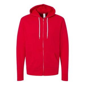 AFX90UNZ Independent Trading Co. Lightweight Full-Zip Hooded Sweatshirt Red