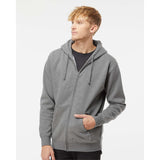 IND4000Z Independent Trading Co. Heavyweight Full-Zip Hooded Sweatshirt Gunmetal Heather