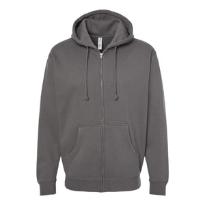 IND4000Z Independent Trading Co. Heavyweight Full-Zip Hooded Sweatshirt Solid Charcoal