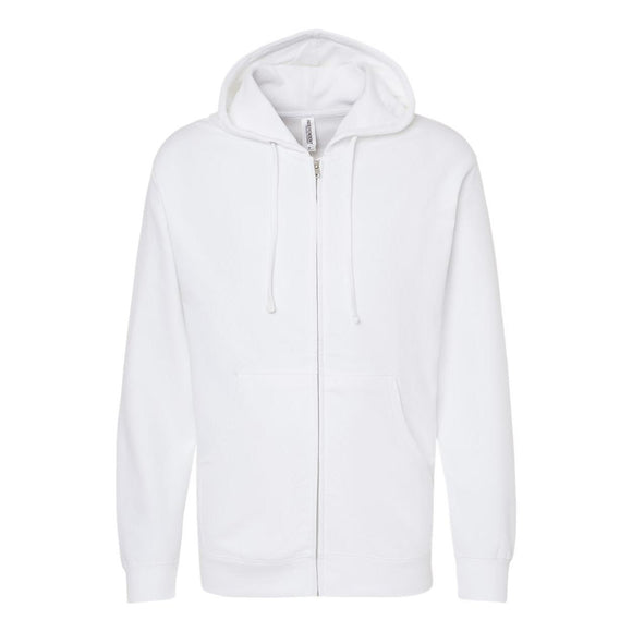 SS4500Z Independent Trading Co. Midweight Full-Zip Hooded Sweatshirt White