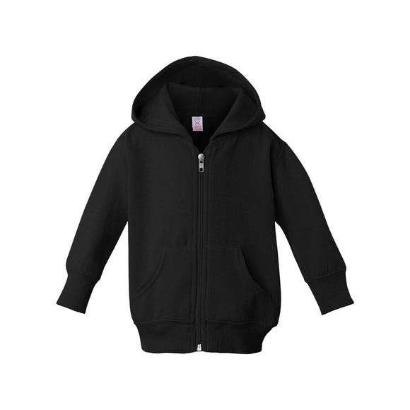 3446 Rabbit Skins Infant Full-Zip Fleece Hoodie Black