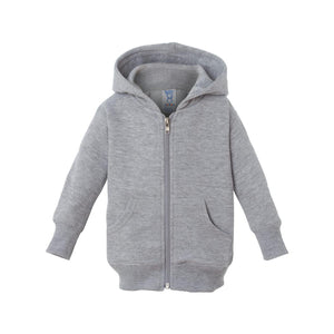 3446 Rabbit Skins Infant Full-Zip Fleece Hoodie Heather