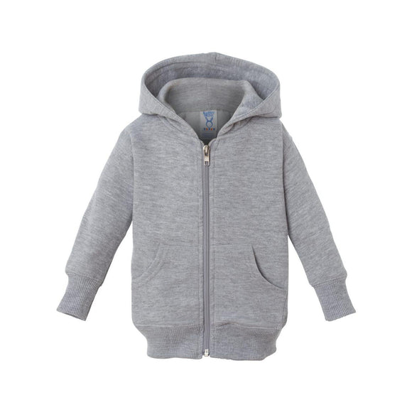 3446 Rabbit Skins Infant Full-Zip Fleece Hoodie Heather