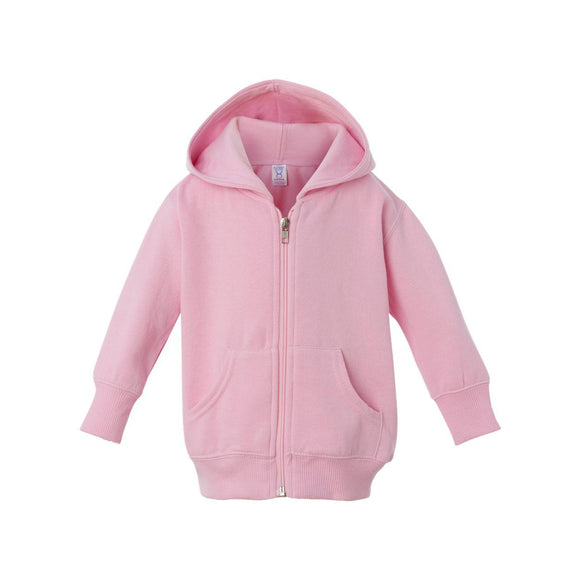 3446 Rabbit Skins Infant Full-Zip Fleece Hoodie Pink