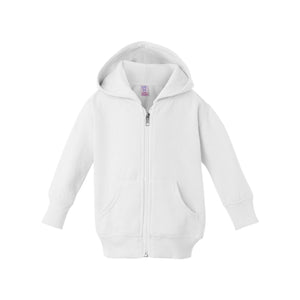 3446 Rabbit Skins Infant Full-Zip Fleece Hoodie White