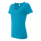 392 Anvil Women's Featherweight V-Neck T-Shirt Caribbean Blue