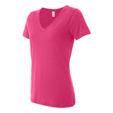 392 Anvil Women's Featherweight V-Neck T-Shirt Hot Pink