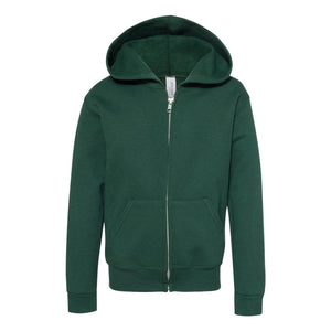 993BR JERZEES NuBlend® Youth Full-Zip Hooded Sweatshirt Forest