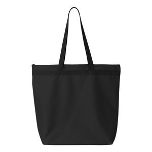 8802 Liberty Bags Recycled Zipper Tote Black