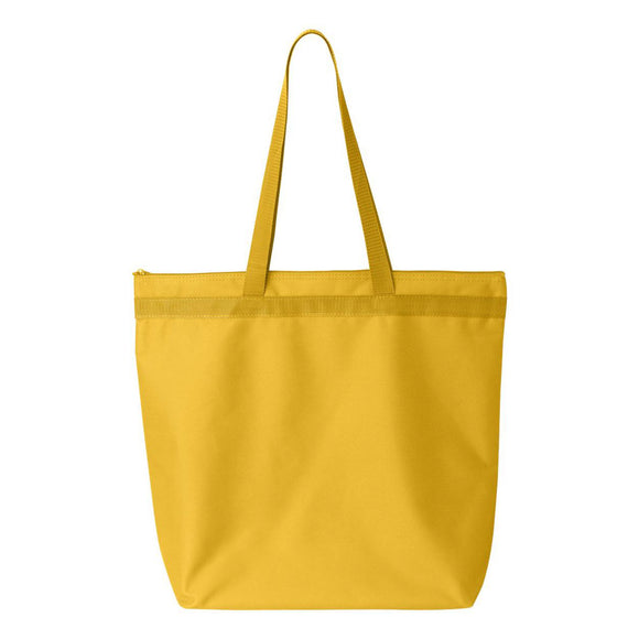 8802 Liberty Bags Recycled Zipper Tote Bright Yellow