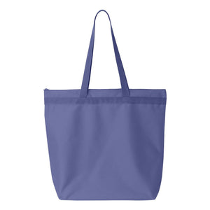 8802 Liberty Bags Recycled Zipper Tote Lavender