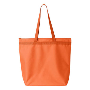 8802 Liberty Bags Recycled Zipper Tote Orange