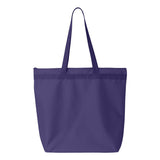 8802 Liberty Bags Recycled Zipper Tote Purple