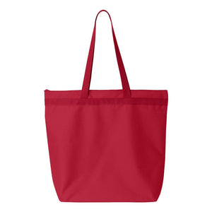 8802 Liberty Bags Recycled Zipper Tote Red