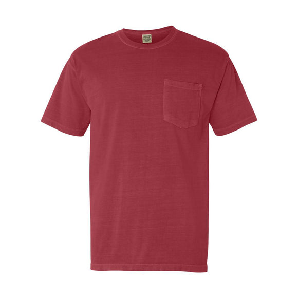 6030 Comfort Colors Garment-Dyed Heavyweight Pocket T-Shirt Crimson