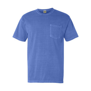 6030 Comfort Colors Garment-Dyed Heavyweight Pocket T-Shirt Flo Blue