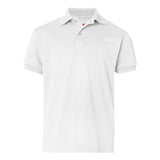 054Y Hanes Youth Ecosmart® Jersey Polo White