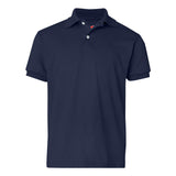 054Y Hanes Youth Ecosmart® Jersey Polo Navy