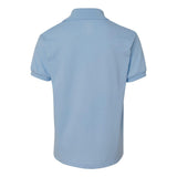 054Y Hanes Youth Ecosmart® Jersey Polo Light Blue