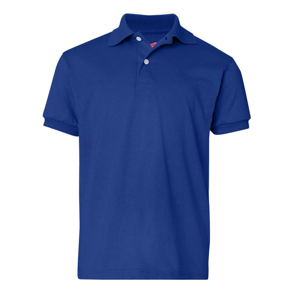 054Y Hanes Youth Ecosmart® Jersey Polo Deep Royal