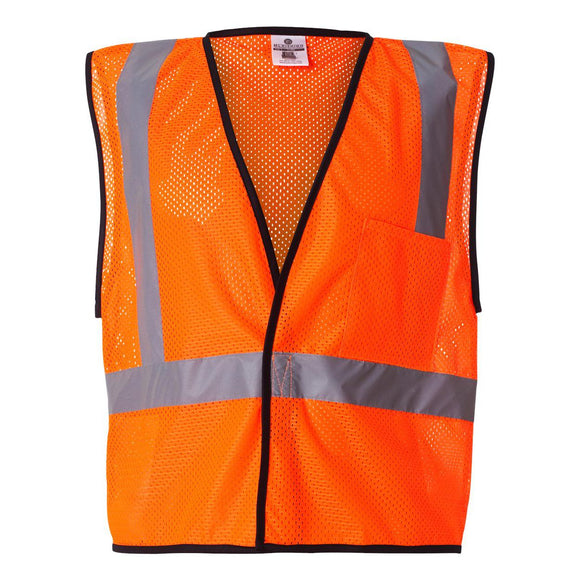 1193-1194 Kishigo Economy Single Pocket Hook & Loop Mesh Vest Orange