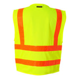 1197-1198 Kishigo Prismatic Hydrowick-Lite Multi Zipper Vest Lime