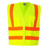 1197-1198 Kishigo Prismatic Hydrowick-Lite Multi Zipper Vest Lime