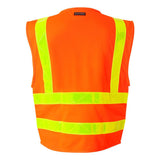 1197-1198 Kishigo Prismatic Hydrowick-Lite Multi Zipper Vest Orange