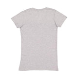 3607 LAT Junior's Fine Jersey V-Neck Tee Heather