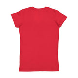 3607 LAT Junior's Fine Jersey V-Neck Tee Red