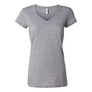 6005 BELLA + CANVAS Women’s Jersey V-Neck Tee Athletic Heather